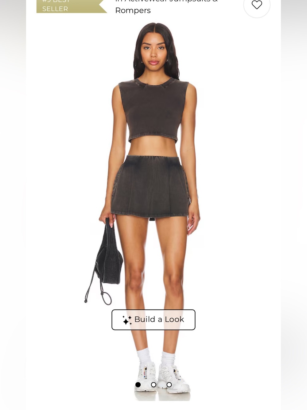 NWT XS Free People Movement Hot Shot Skort Set in Black